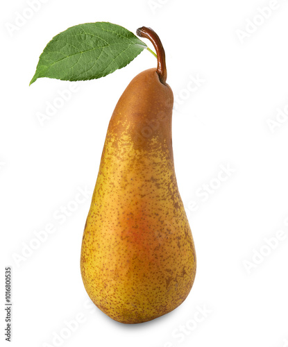 Konstfotografi Abate fetel pear with leaf isolated