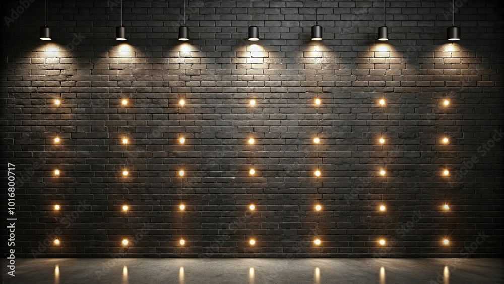 aerial black wall with lights and black background with light aerial black wall with lights and black background with light