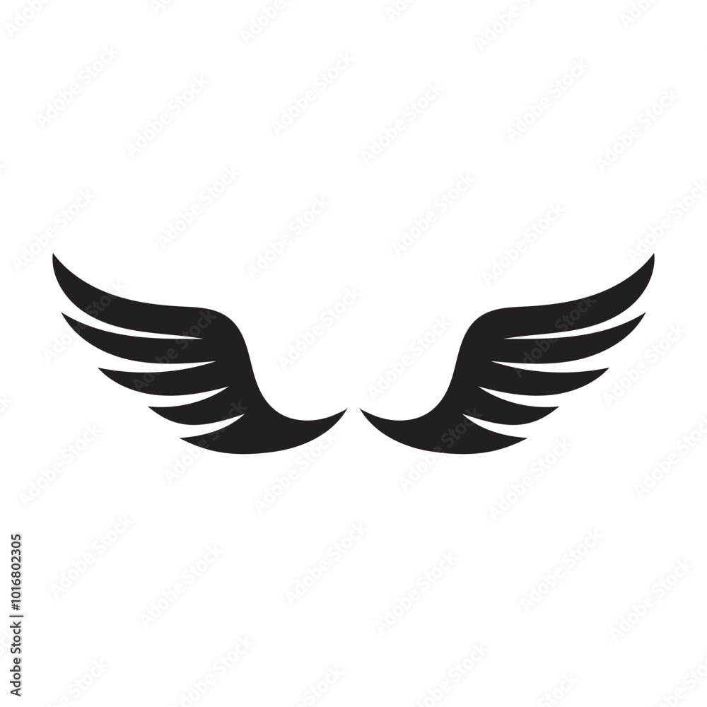 Fototapeta premium Wing black logo eagle falcon
