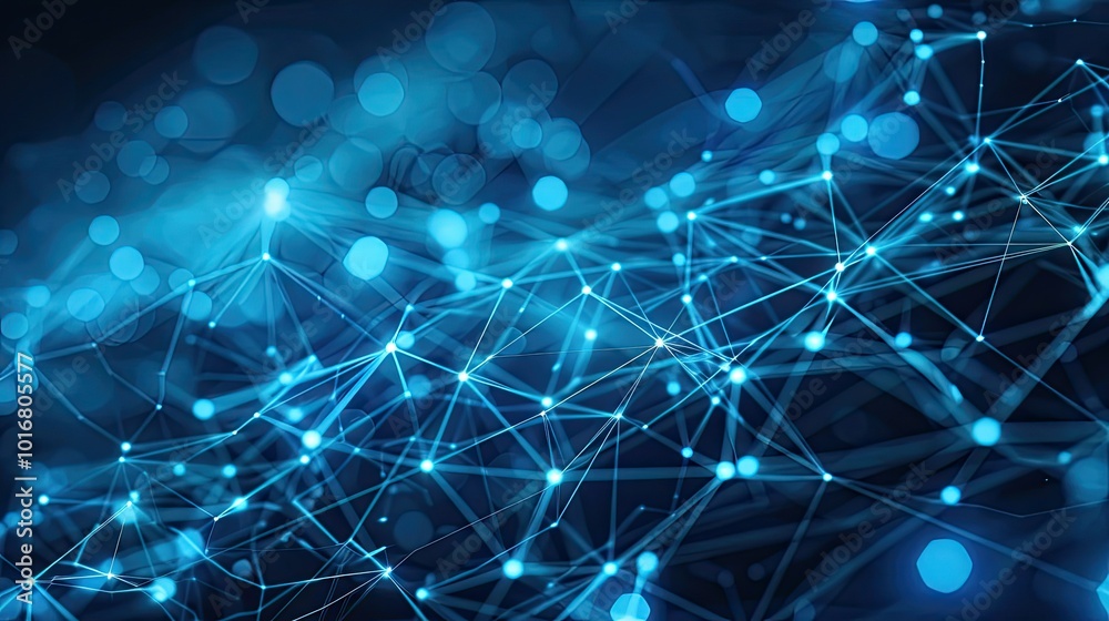 Abstract network connection with nodes Abstract network connection with nodes