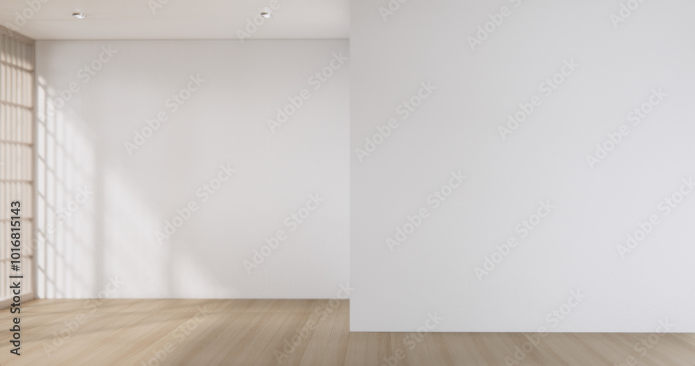 Empty room,Clean japanese minimalist room interior, 3D rendering Empty room,Clean japanese minimalist room interior, 3D rendering