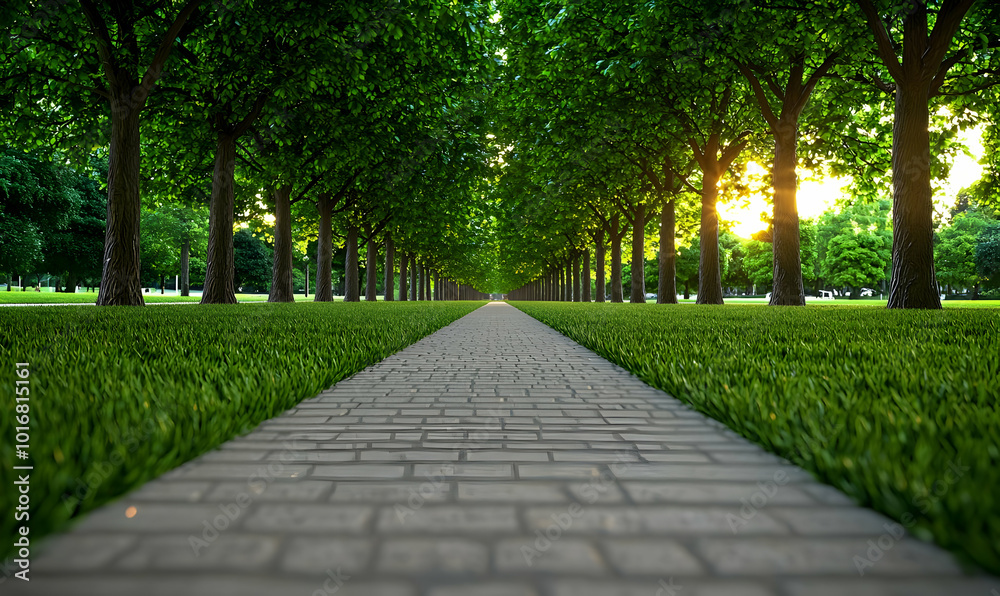 Serene Stroll Through a Tree-Lined Path, a tranquil evening walk surrounded by lush greenery and soft, fading light. Serene Stroll Through a Tree-Lined Path, a tranquil evening walk surrounded by lush greenery and soft, fading light.