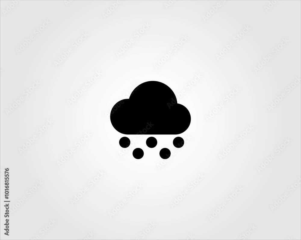 snowy black flat icon isolated on a white background snowy black flat icon isolated on a white background