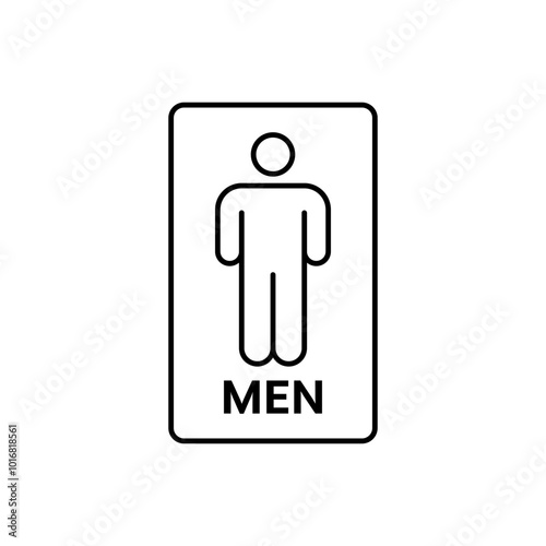 Minimalist Restroom or toilet Icon, Clean and Simple Designs