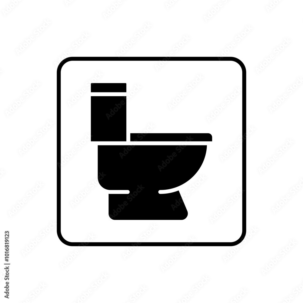 Minimalist Restroom or toilet Icon, Clean and Simple Designs Minimalist Restroom or toilet Icon, Clean and Simple Designs