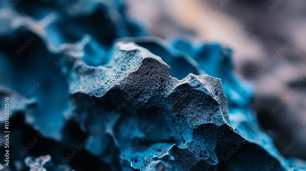 Obraz premium blue and gray stones in focus, background softly blurred