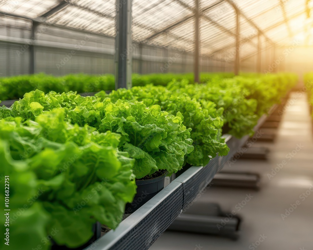 Vertical hydroponic system inside a solar-powered greenhouse Vertical hydroponic system inside a solar-powered greenhouse