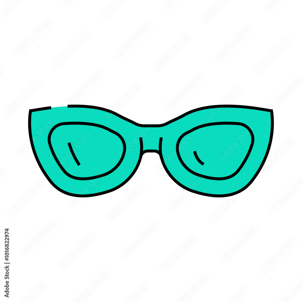 cat eye sunglasses frame line icon vector. cat eye sunglasses frame sign. isolated symbol illustration cat eye sunglasses frame line icon vector. cat eye sunglasses frame sign. isolated symbol illustration