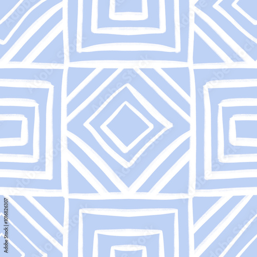 Abstract Organic Shapes Seamless Pattern. Pastel boho background in minimalist mid century style. Perfect seamless print for home decor.
