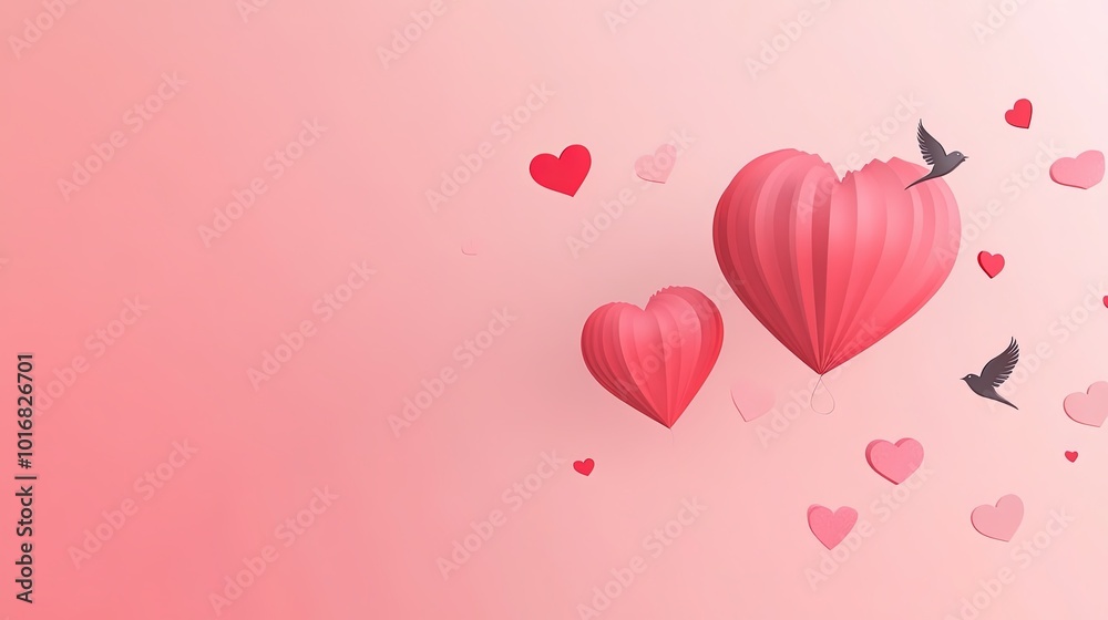 A minimalist banner for Valentine Day with a simple heart icon and soft colors, conveying a romantic message in an elegant, understated design. A minimalist banner for Valentine Day with a simple heart icon and soft colors, conveying a romantic message in an elegant, understated design.