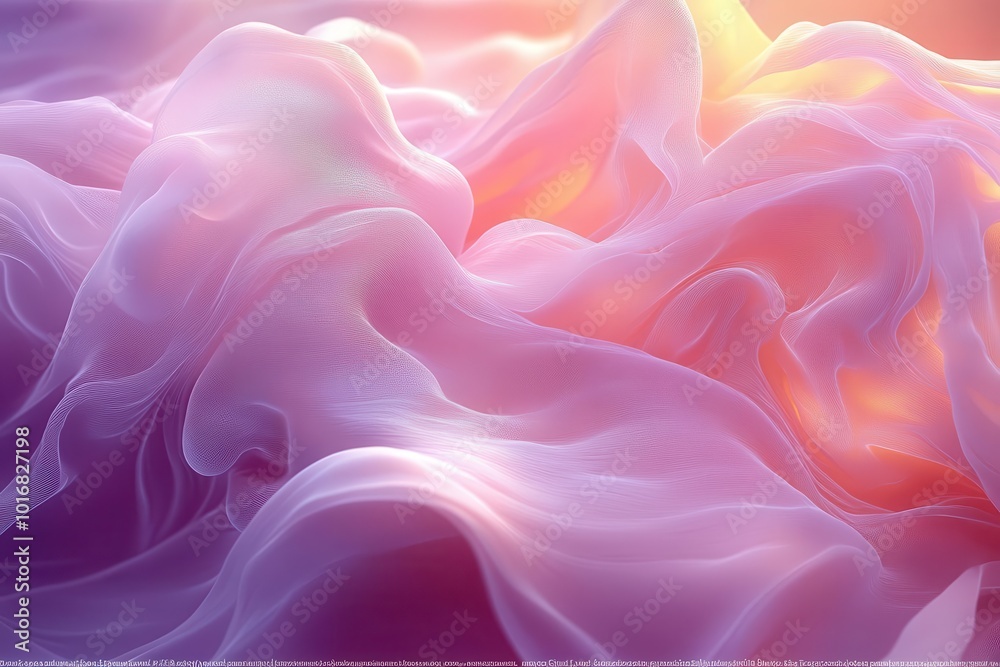 Fototapeta premium ethereal organic lines swirling in muted pastels creating a dreamlike wallpaper texture soft focus background with delicate curves and wisps evoking a sense of tranquility and flow