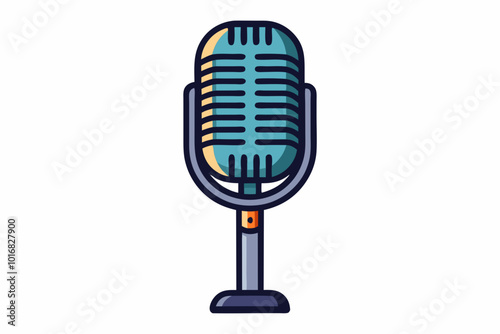 Microphone icon vector symbol design