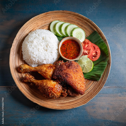 Crispy Ayam Penyet Javanese Fried Chicken