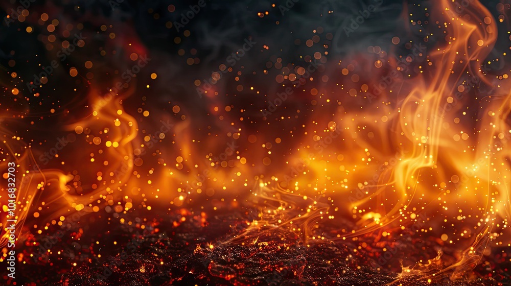 Fire sparks background Fire sparks background
