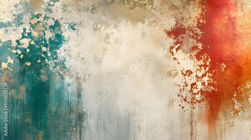 Vibrant tie dye wallpaper design featuring high gloss finish in beige, white, red, teal, blue, green, and bronze hues