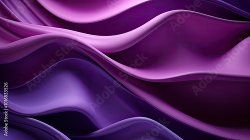 Flowing purple waves creating a luxurious and dynamic abstract background