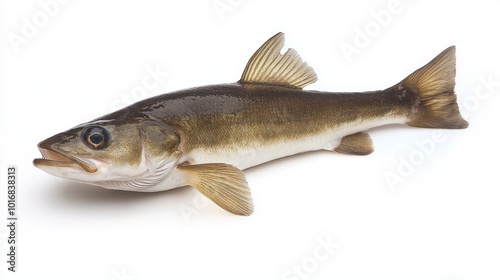 detailed view of a haddock displaying its sleek body and distinctive coloration. This fish is typically found in North Atlantic waters highlighting its importance in marine biodiversity.