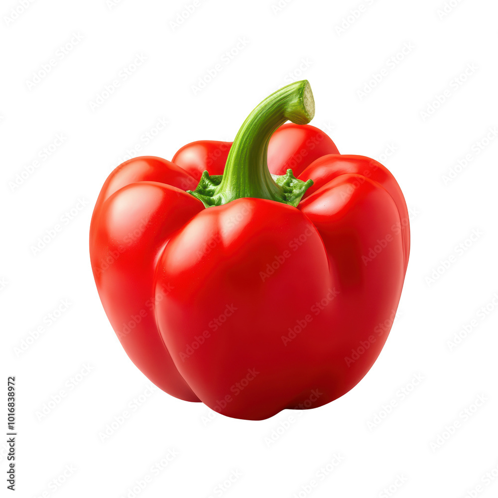 Fresh red bell pepper isolated on transparent background Fresh red bell pepper isolated on transparent background