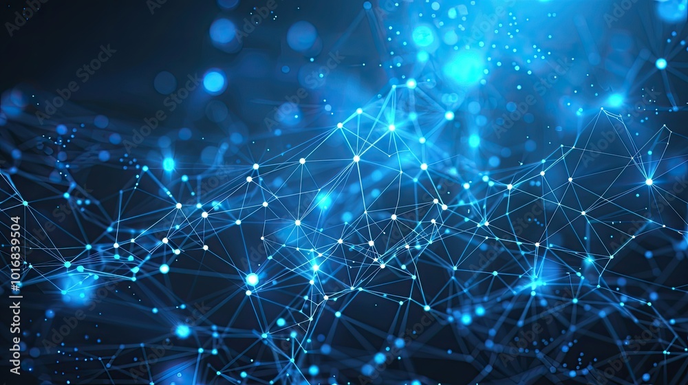 High tech technology geometric and connection system background High tech technology geometric and connection system background