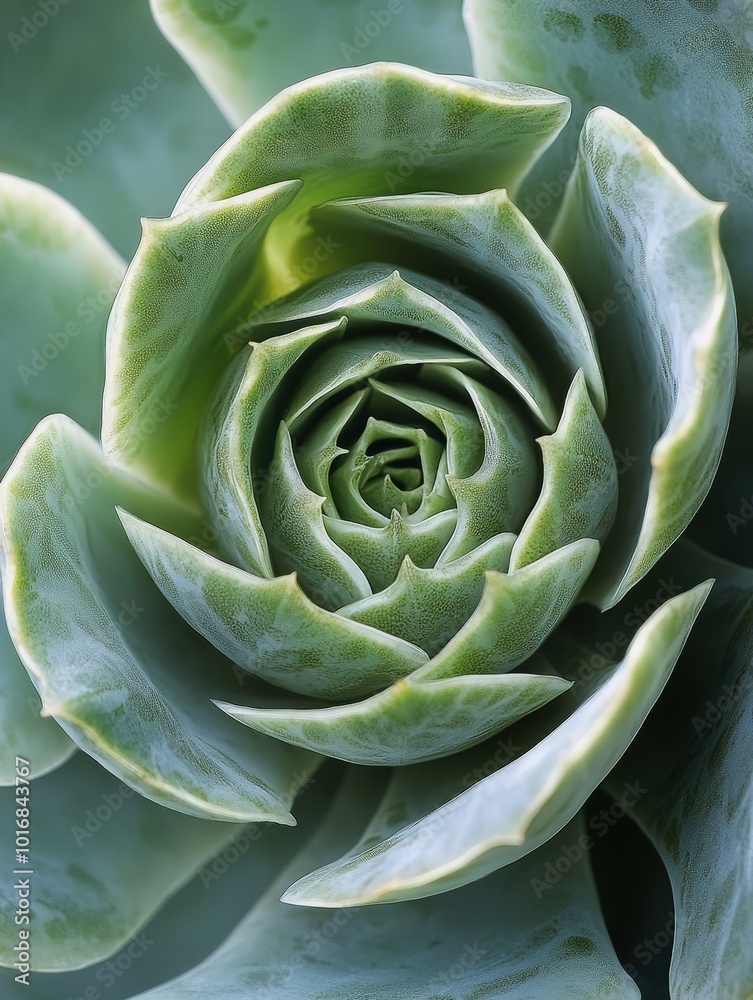 Closeup Green Succulent Plant Macro Photography Closeup Green Succulent Plant Macro Photography