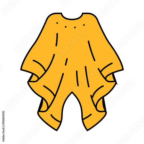 poncho outerwear female line icon vector. poncho outerwear female sign. isolated symbol illustration
