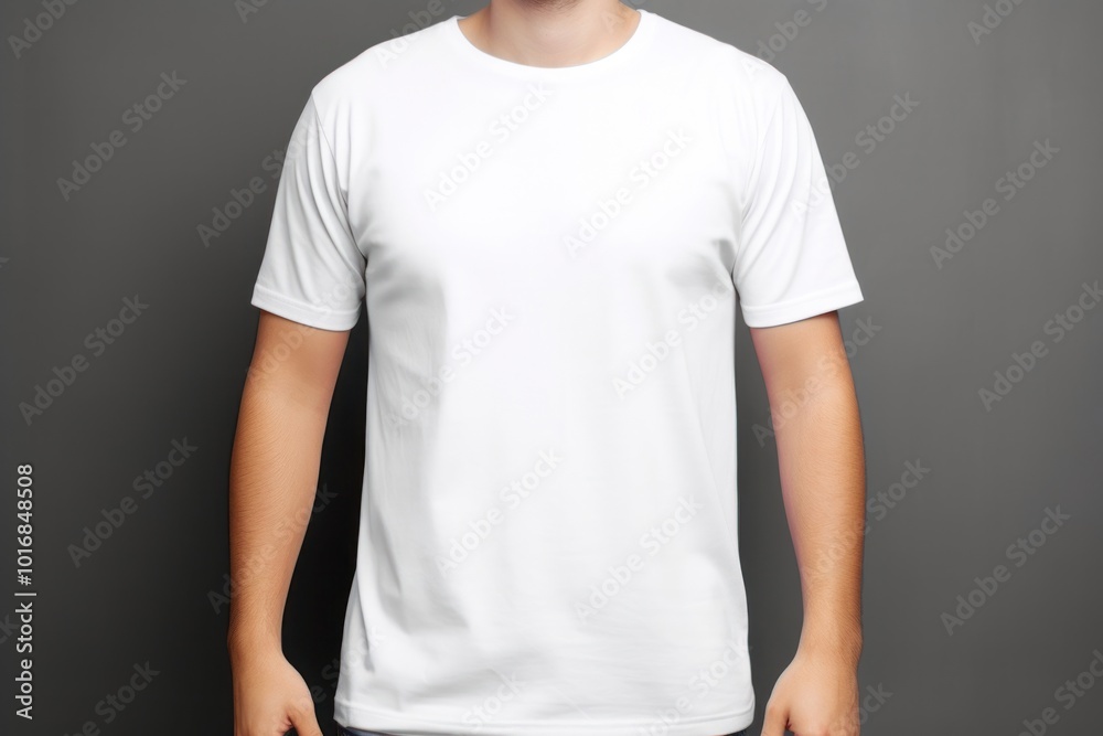 T-shirt sleeve white midsection. T-shirt sleeve white midsection.