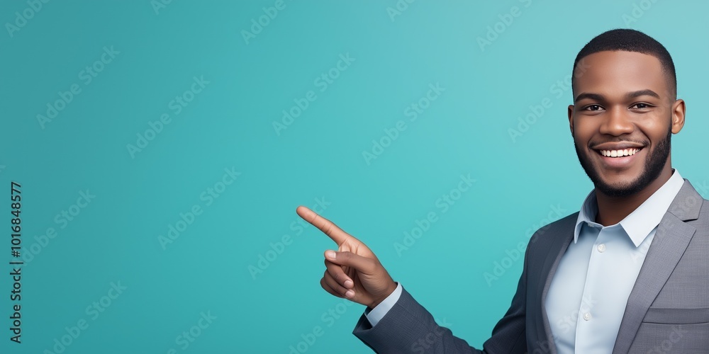 businessman pointing at copy space businessman pointing at copy space