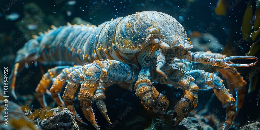 giant isopod in the deep ocean giant isopod in the deep ocean