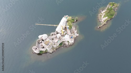 The Cannero castle island on Lake Maggiore