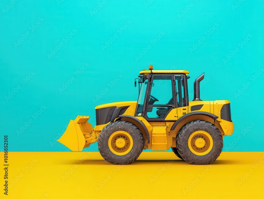 Loader with hydraulic suspension for smooth operation over uneven and challenging construction terrains, Hydraulic suspension loader, Comfortable, rugged, modern Loader with hydraulic suspension for smooth operation over uneven and challenging construction terrains, Hydraulic suspension loader, Comfortable, rugged, modern
