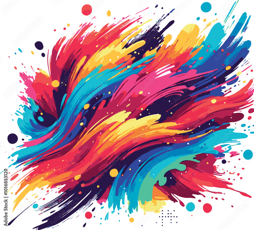 Fototapeta premium Abstract Color Explosion Art vector