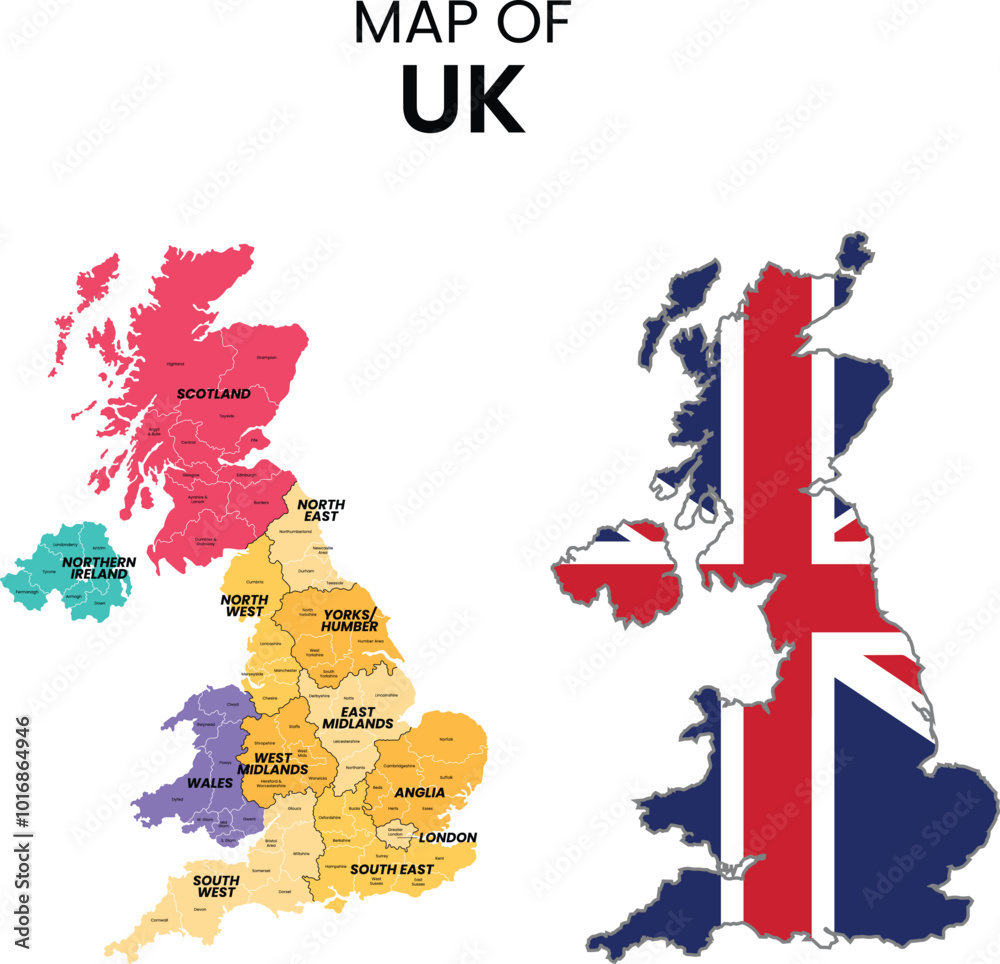 PrintUK’s official color map is shown alongside a colorful map ...