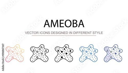 Ameoba icon design with white background stock illustration