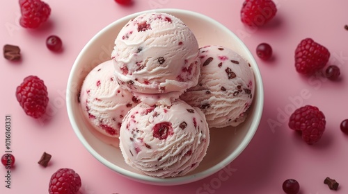 Indulge in the Delicious Raspberry Ice Cream Delight served in a delightful Bowl