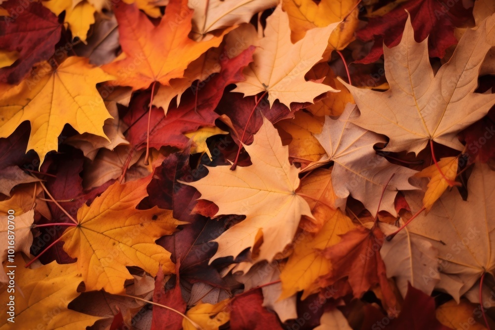 Fototapeta premium Maple autumn leaves plant.
