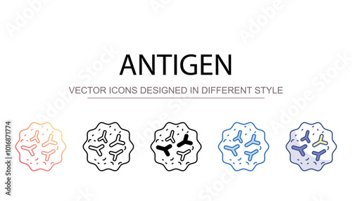Antigen icon design with white background stock illustration