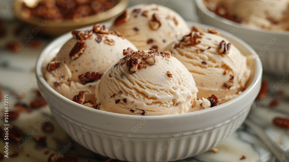 Indulge in our delicious ice cream, generously topped with a variety of nuts and toppings Indulge in our delicious ice cream, generously topped with a variety of nuts and toppings