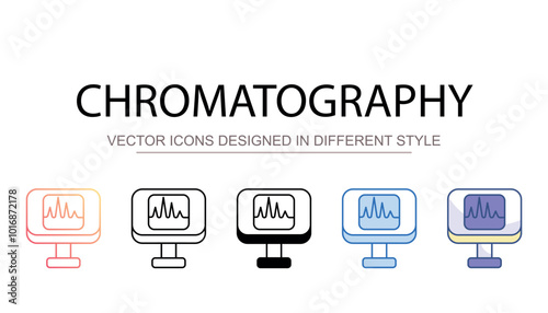 Chromatography icon design with white background stock illustration