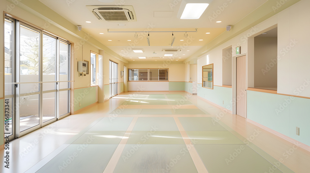 Empty Elderly Daycare Center | Quiet and Calm Space Designed for Senior Care and Community Support Empty Elderly Daycare Center | Quiet and Calm Space Designed for Senior Care and Community Support