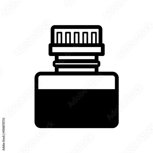 drawing ink, ink bottle - vector icon