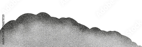 A wave of black dots with a sandy texture. An abstract, grainy background featuring a noisy gradient pattern.