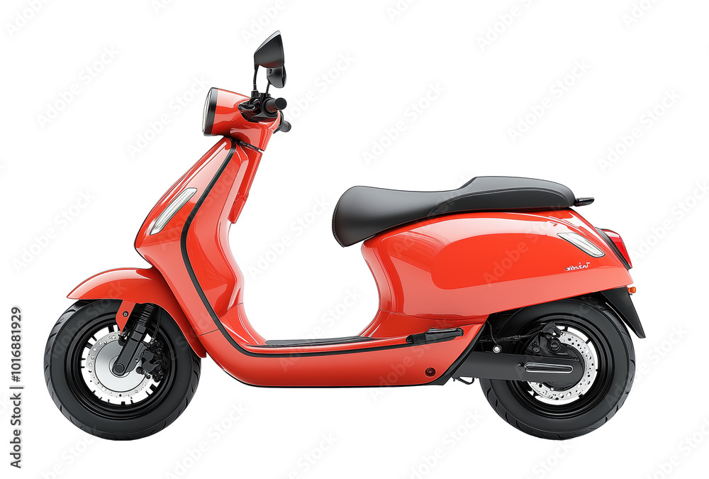 High-energy electric scooter shines brightly against a clean transparent background. Generative AI High-energy electric scooter shines brightly against a clean transparent background. Generative AI