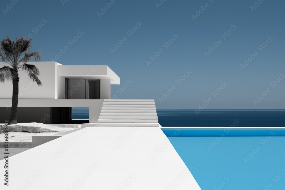Fototapeta premium Embracing minimalism exploring clean lines, simple shapes, and a limited color palette