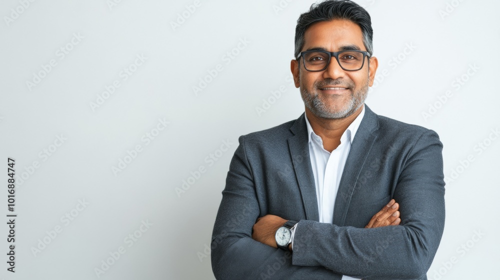 Confident Indian Businessman in Smart Casual Attire - Modern Corporate Portrait Confident Indian Businessman in Smart Casual Attire - Modern Corporate Portrait