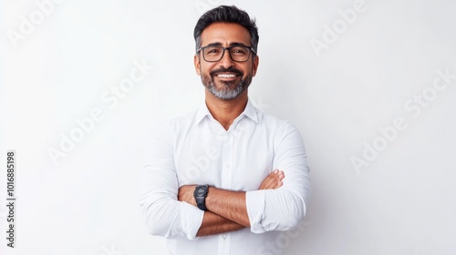 Confident Indian Businessman in Smart Casual Attire - Modern Corporate Portrait