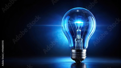 Abstract glowing light bulb on dark background