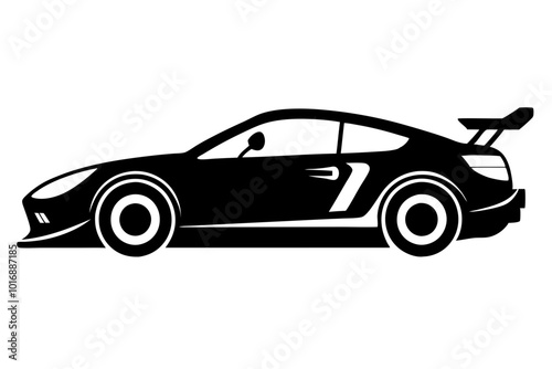 Race Car Silhouette vector illustration