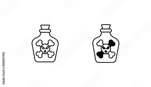 Poison icon design with white background stock illustration