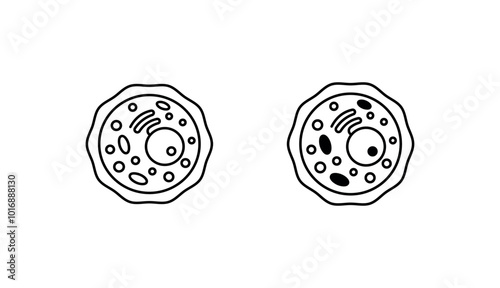 Endoplasmic Reticulum icon design with white background stock illustration