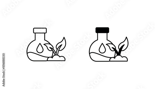 Chlorophyll icon design with white background stock illustration